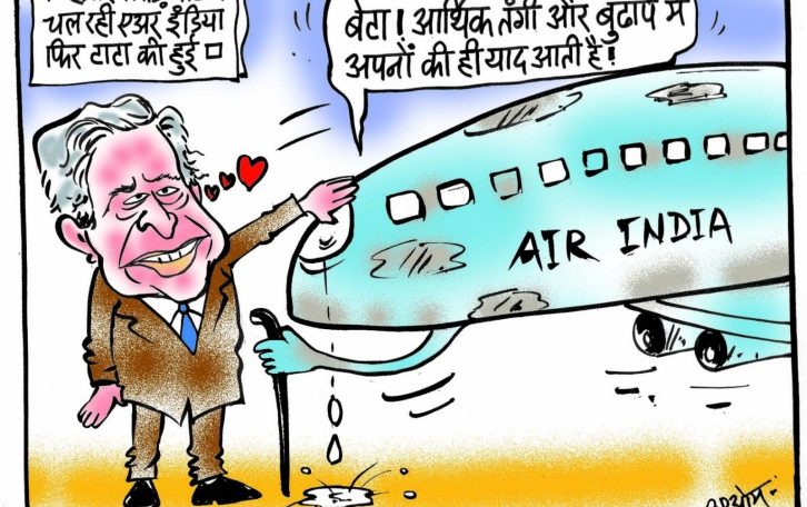 cartoon on tata air india