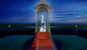subhas chandra bose hologram statue