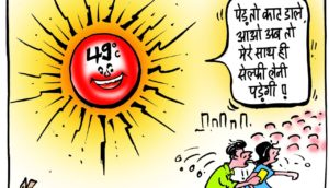 cartoon on heatwave