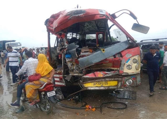 bhind gwalior bus accident