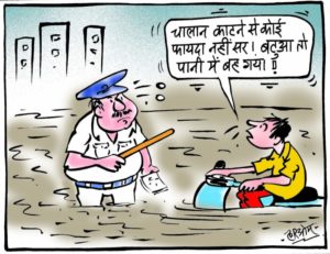 cartoon on flood india