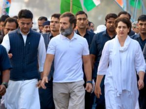 Bharat Jodo Yatra: Sachin Pilot with Rahul and Priyanka Gandhi in Bharat Jodo Yatra