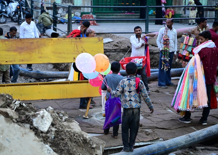 children on street