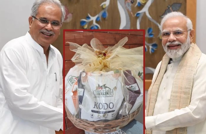 cg cm sent millet hamper to pm modi