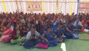 cg anganwadi workers strike