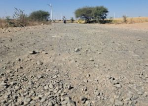 road condition after illegal mining