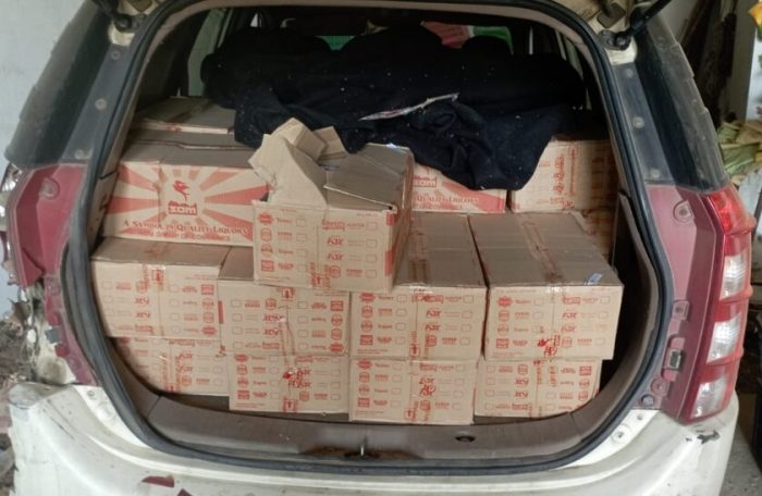 illegal liquor seized by car