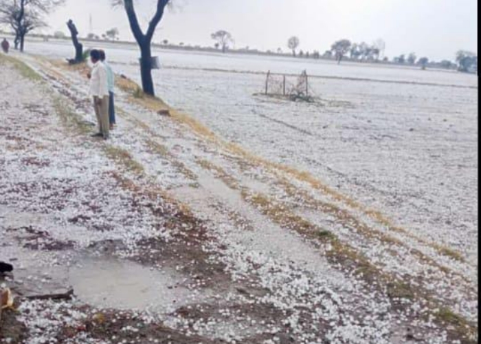 ice on field and road