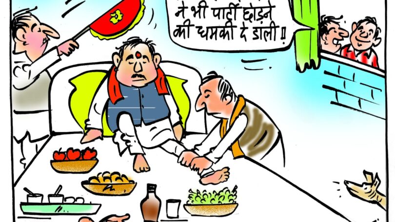 cartoon on indian leader and party politics