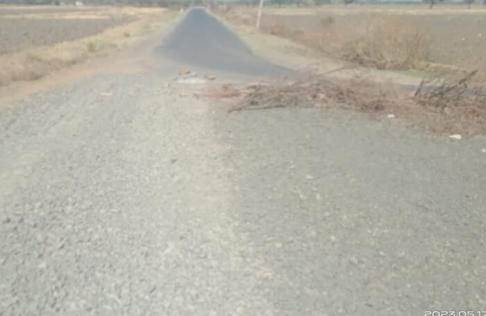half constructed road in dhar