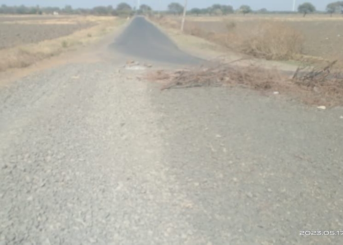 half constructed road in dhar