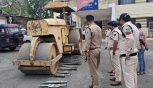 bulldozer on bullet silencer