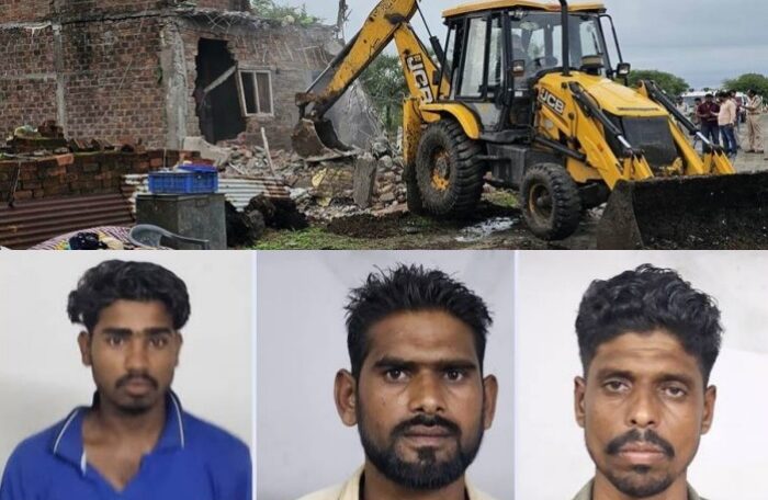 indore gangrape accused house bulldozed